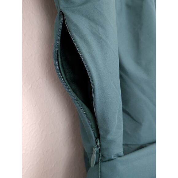 LoveShackFancy Estine Green Taffeta Mini Dress Size 12 Ruffle Party Cocktail NWT - Picture 6 of 9